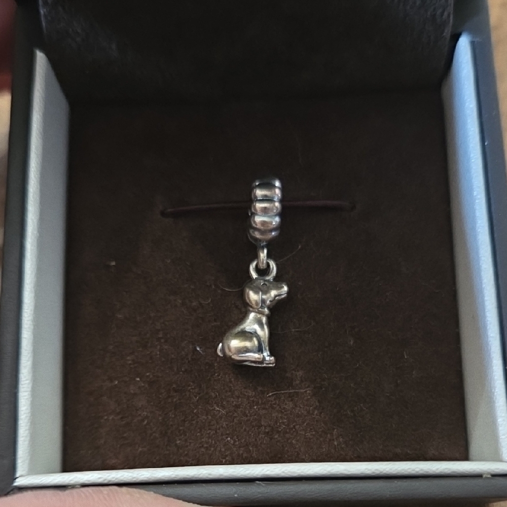 Silver Dog Charm Pendant